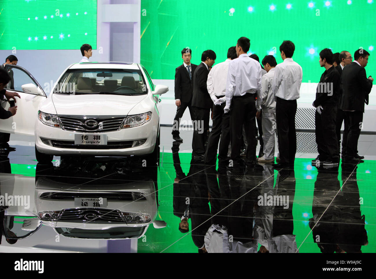 A Trumpchi of Guangzhou Auto is seen on display during the 8th China (Guangzhou) International Automobile Exhibition, known as Auto Guangzhou 2010, in Stock Photo