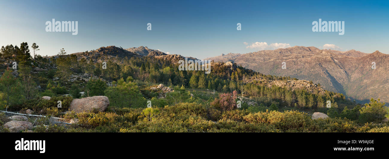 Junceda and the Mata da Albergaria, Peneda-Gerês National Park, Braga, Portugal Stock Photo