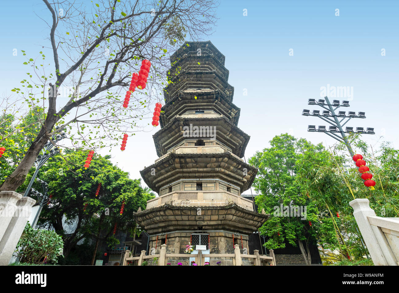 Black Pagoda, it is a scenic spotin Fuzhou of Fujian, China Stock Photo