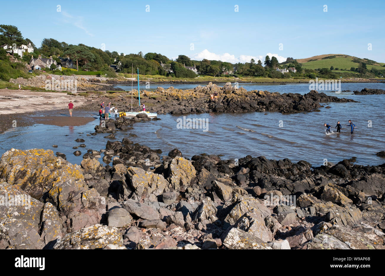 A view of the bay and village of Rockcliffe in Dumfries and Galloway