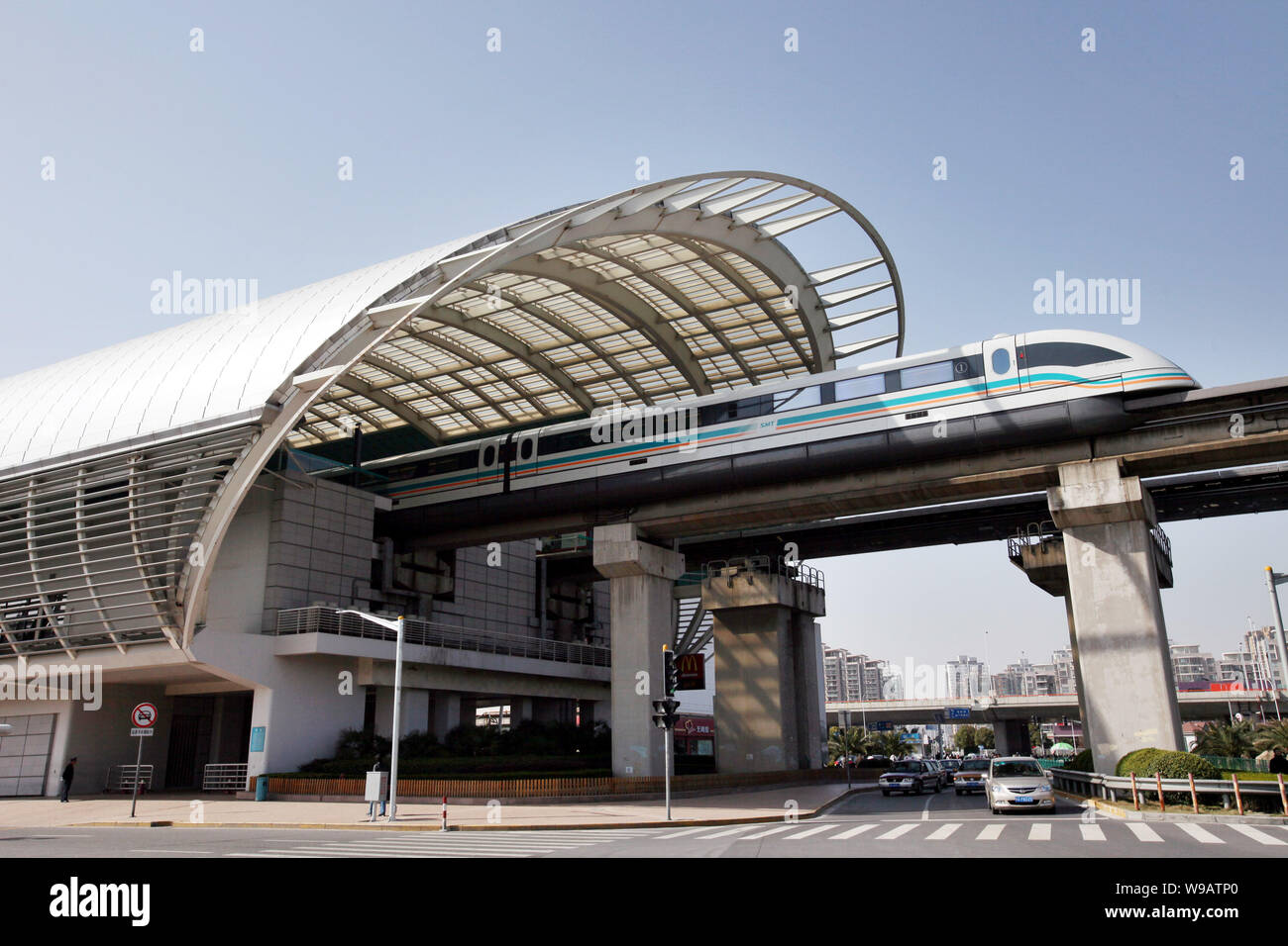 --FILE--A Maglev (transrapid) Train Leaves The Longyang Road Station In ...