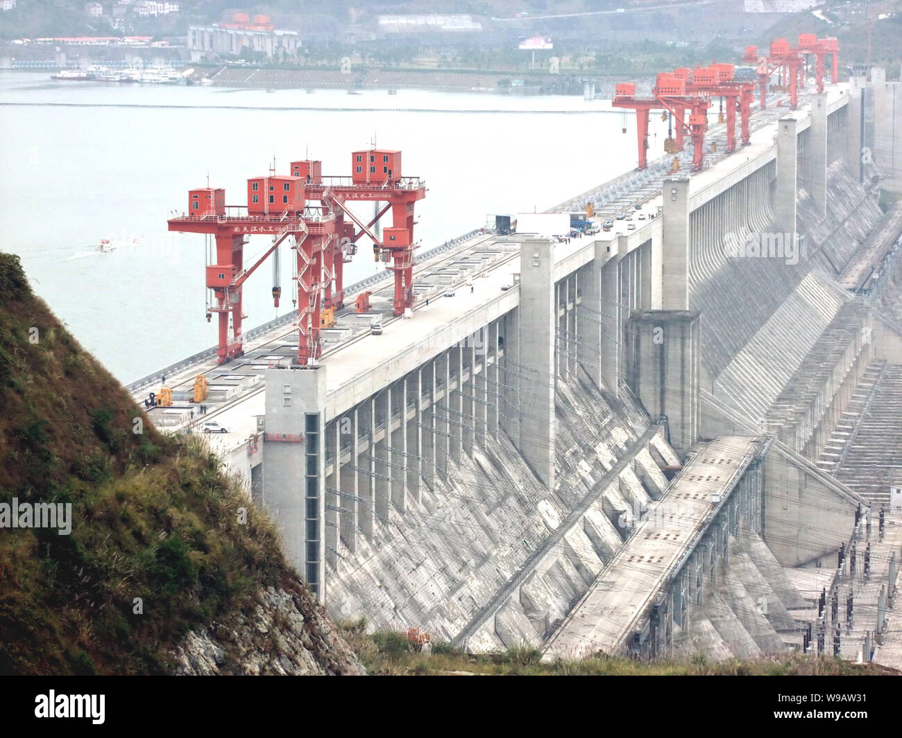 View of the Three Dam on the Yangtze River in Yichang city