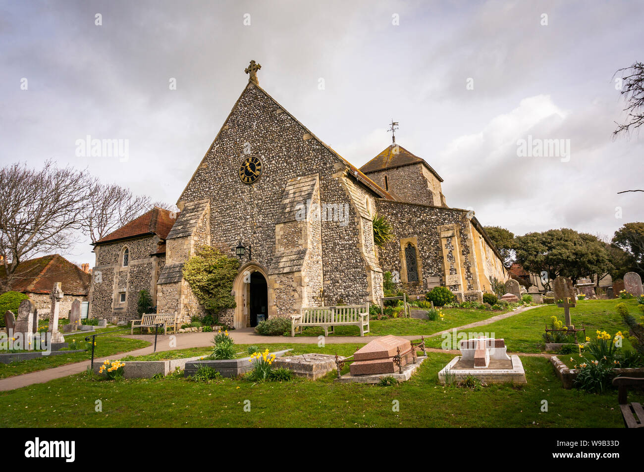 St Margaret's Church, Rottingdean near Brighton, East Sussex, UK Stock Photo