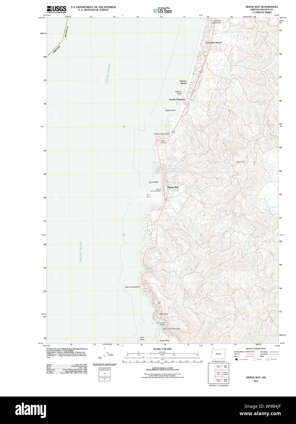 Depoe bay map Cut Out Stock Images & Pictures Alamy