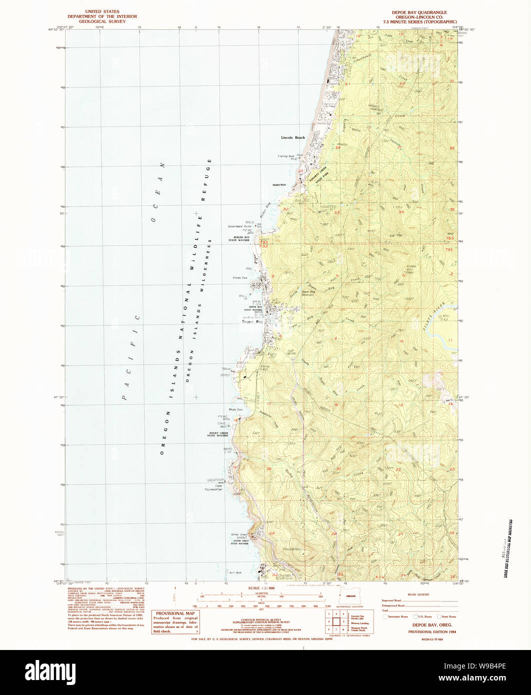 Map of depoe bay hires stock photography and images Alamy