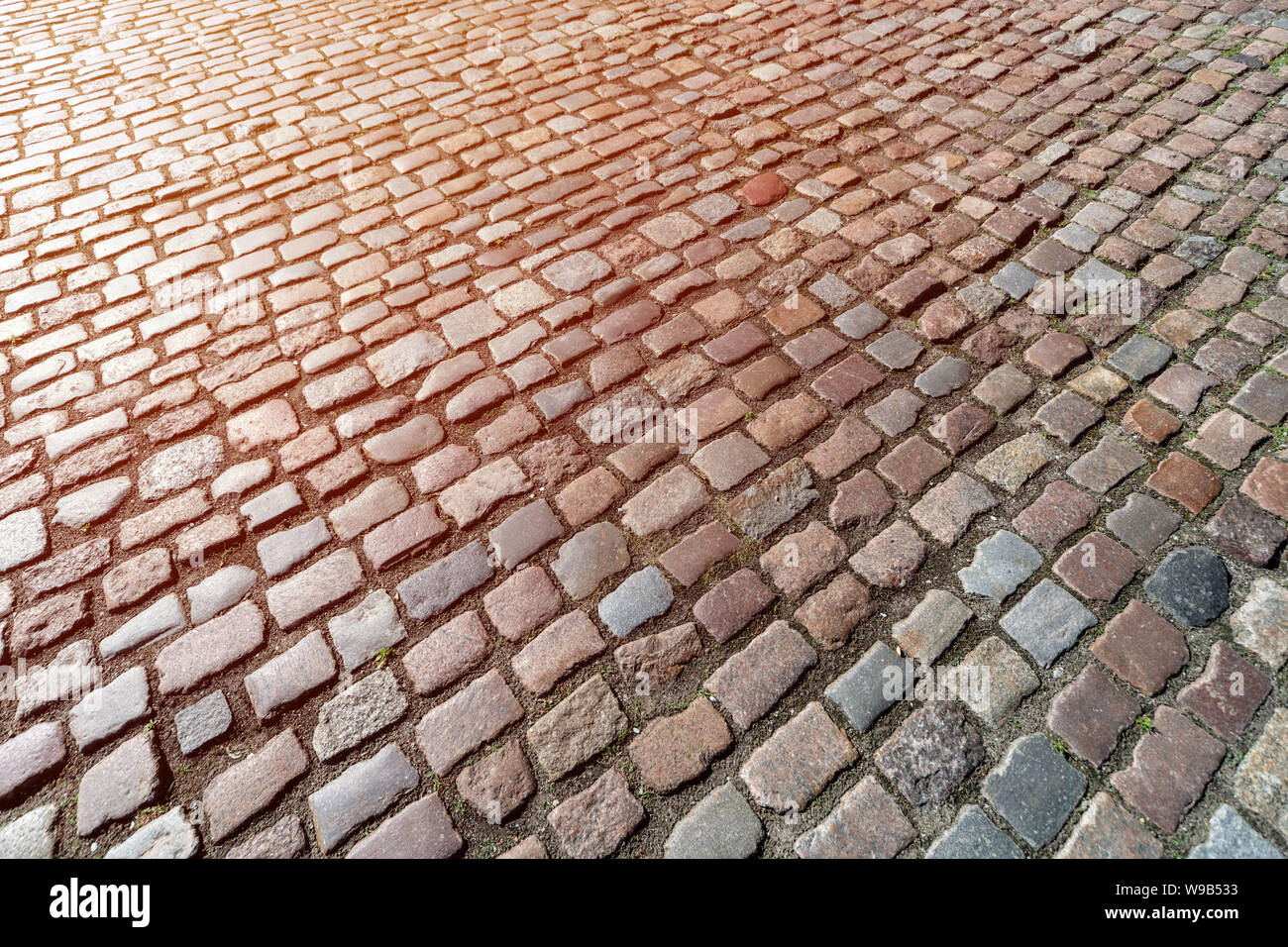 Tiles texture. Pattern of ancient german cobblestone in city downtown ...