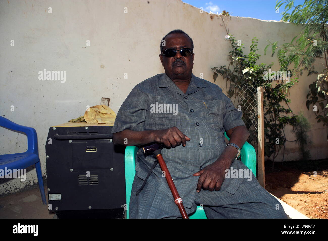 Mohamud Muse Hersi, former president of Puntland, poses during an