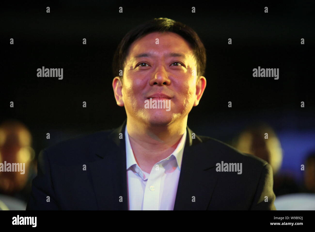 Liu Jun, Senior Vice President of Lenovo Group and President of Lenovos  Consumer Business Group, is seen during a press conference by Lenovo in  Beijin Stock Photo - Alamy