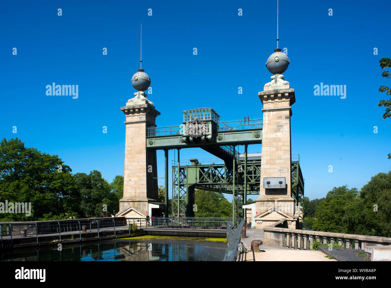 Deutschland, Ruhrgebiet, Kreis_Recklinghausen, Henrichenburg, Altes Schiffshebewerk (Ansicht von Osten) Stock Photo