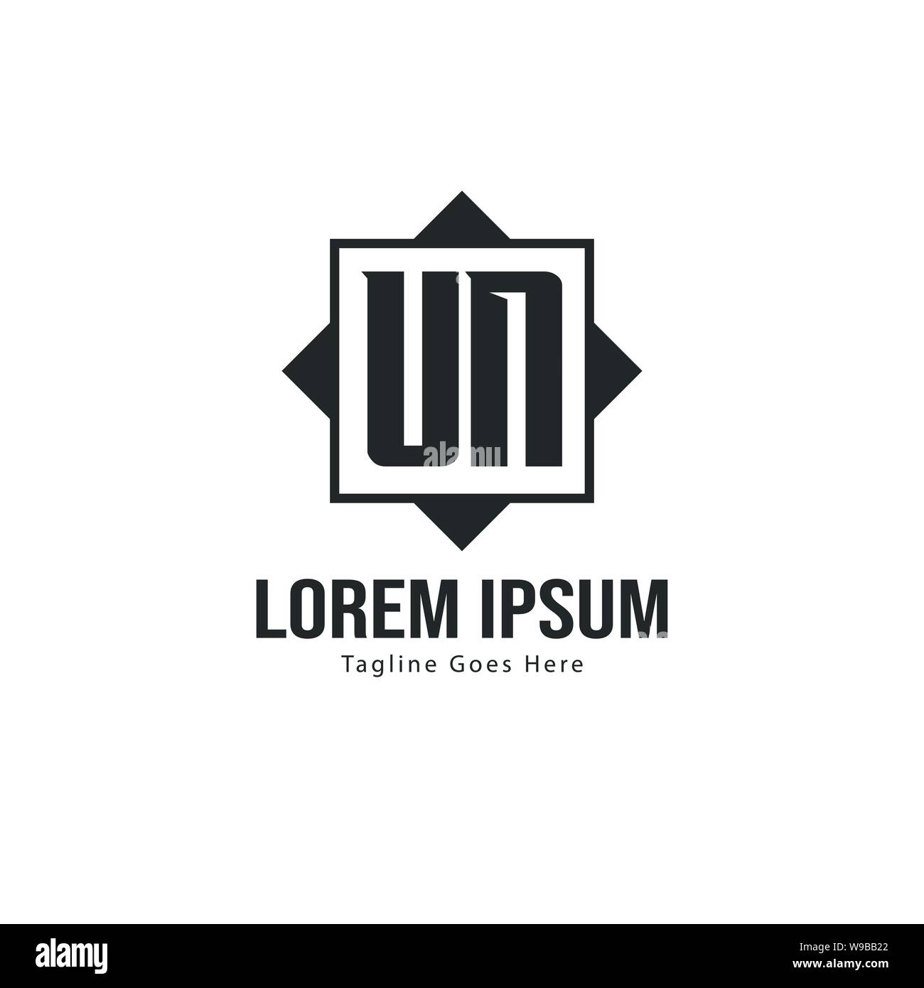 UN Letter Logo Design. Creative Modern UN Letters Icon Illustration ...