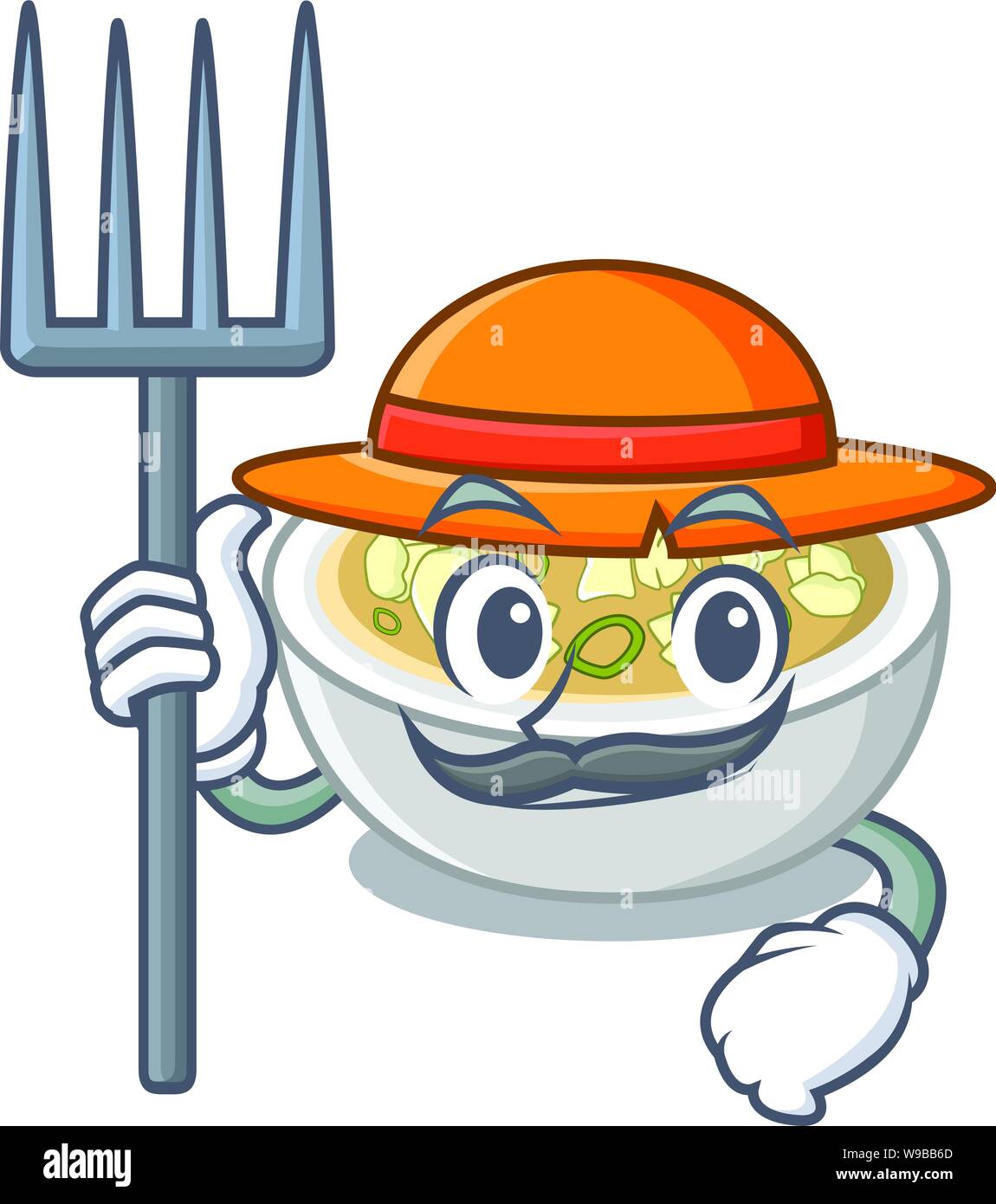 Farmer wonton soup in the mascot shape Stock Vector Image & Art Alamy