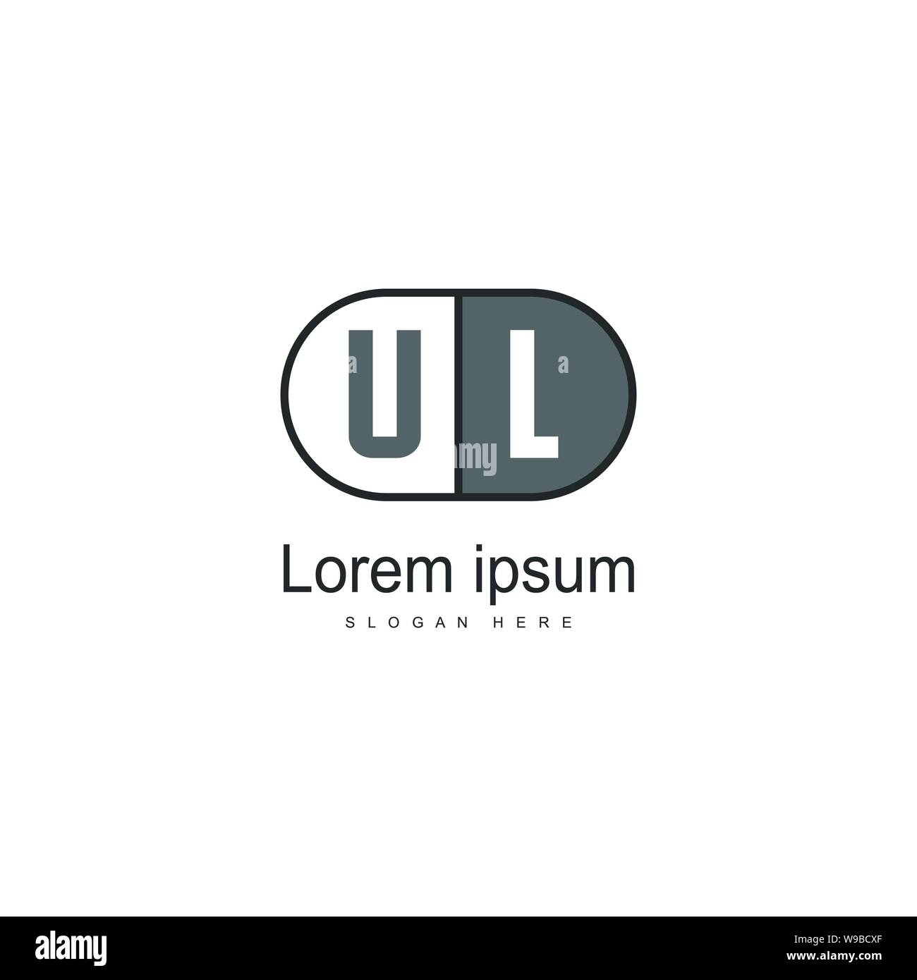 UL Letter Logo Design. Creative Modern UL Letters Icon Illustration ...