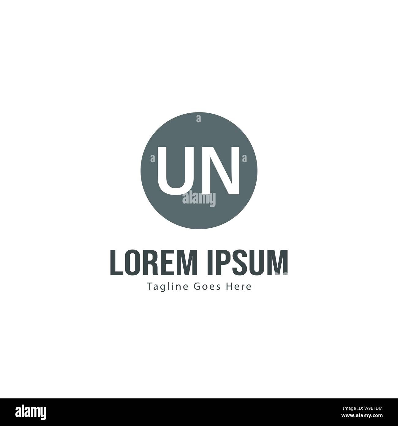 UN Letter Logo Design. Creative Modern UN Letters Icon Illustration ...