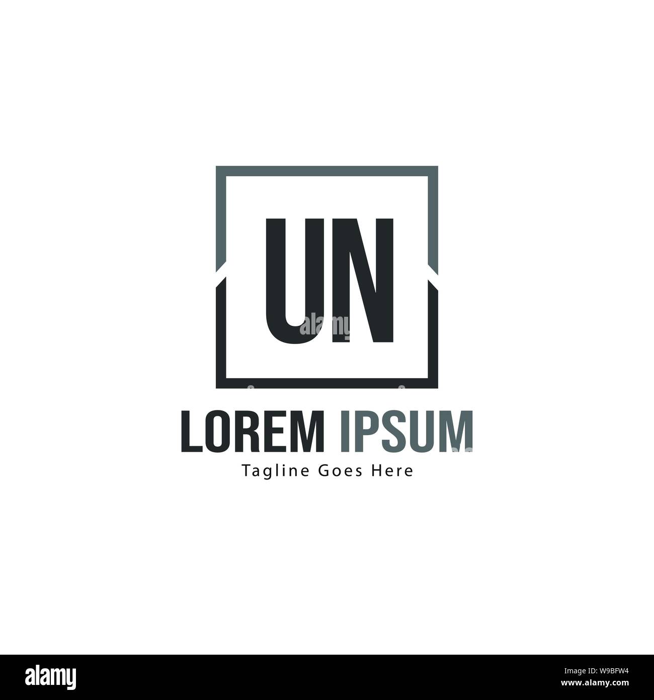 UN Letter Logo Design. Creative Modern UN Letters Icon Illustration ...