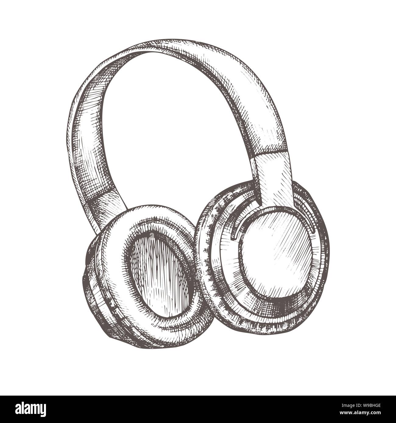 Music Lover Device Wireless Headphones Vector Stock Vector Image & Art ...