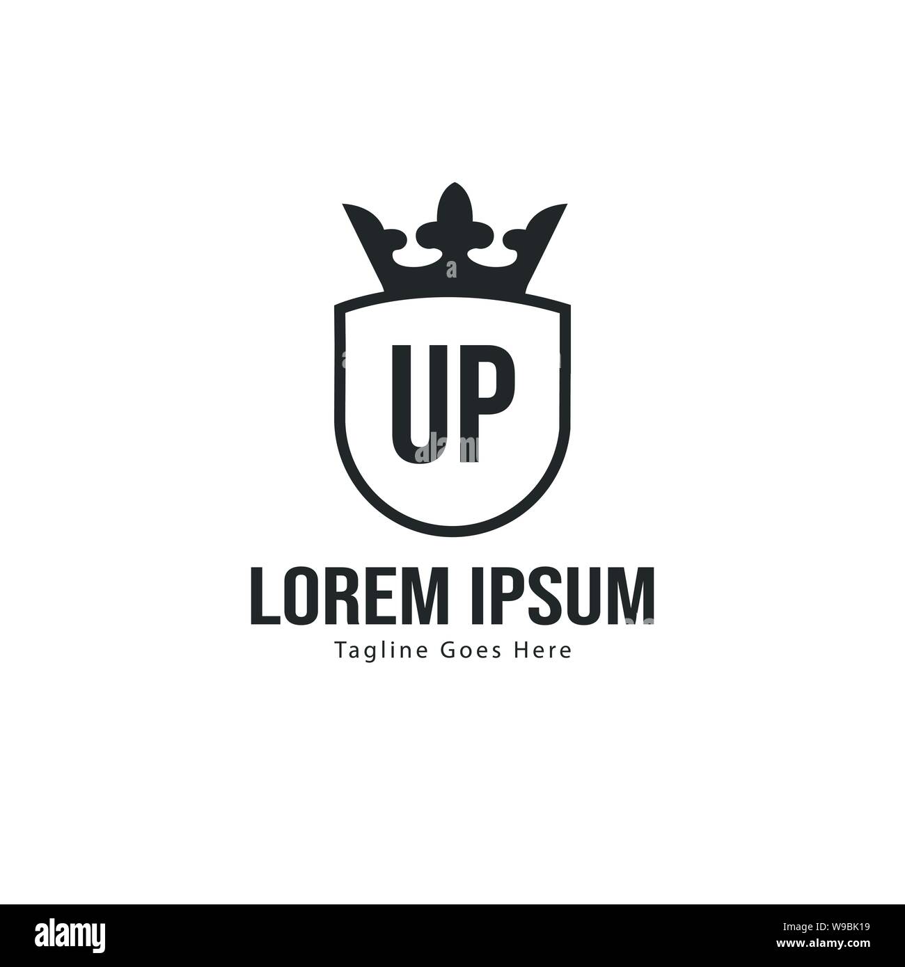 UP Letter Logo Design. Creative Modern UP Letters Icon Illustration design Stock Vector