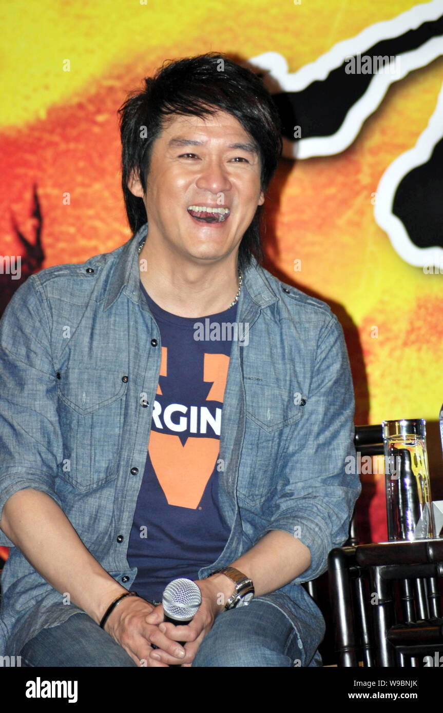 Taiwanese singer Emil Wakin Chau is seen at a press conference for the movie, Yue Fei, in Shanghai, China, 17 June 2010. Stock Photo