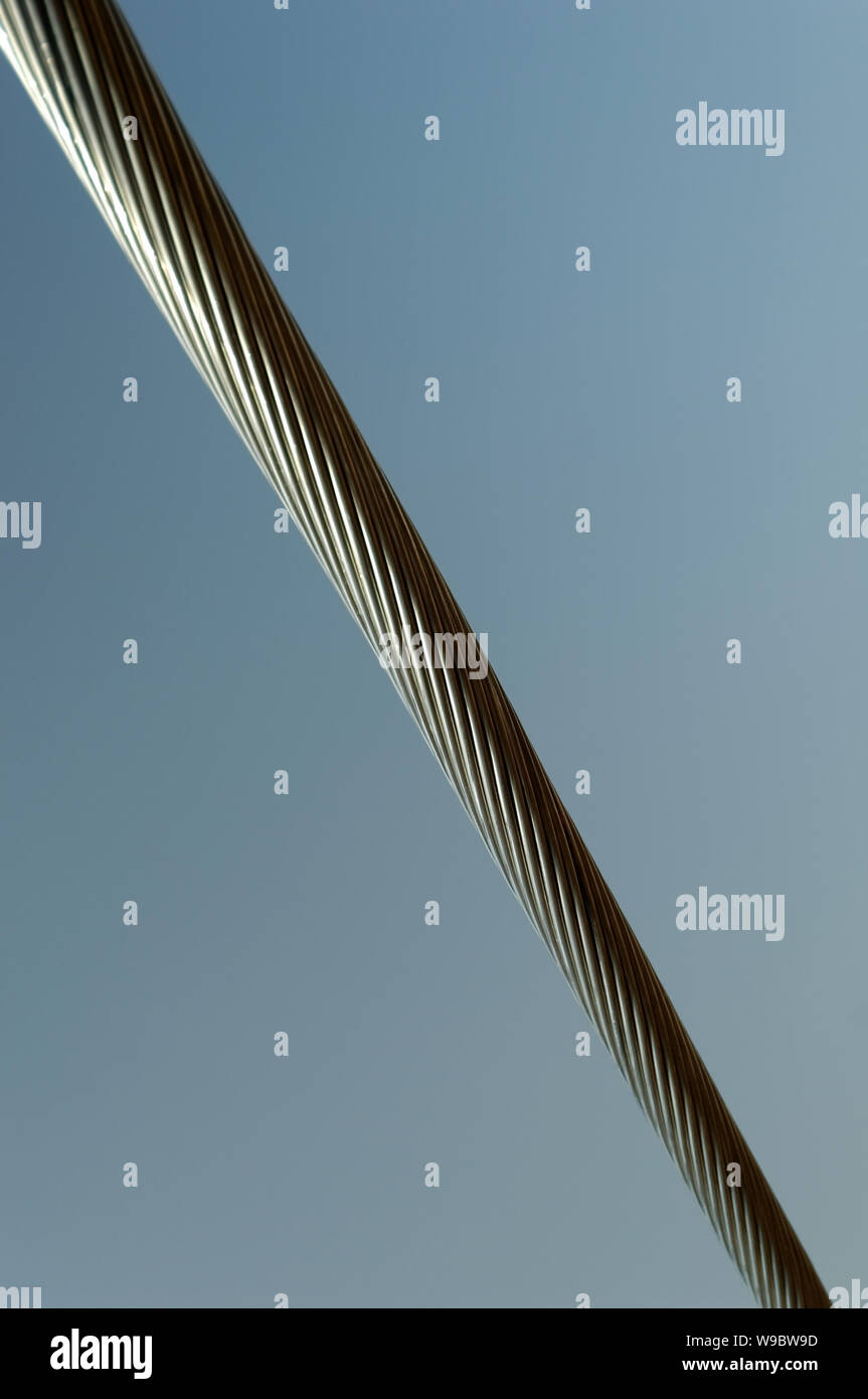 Thick steel rope used for transmission of electricity Stock Photo - Alamy