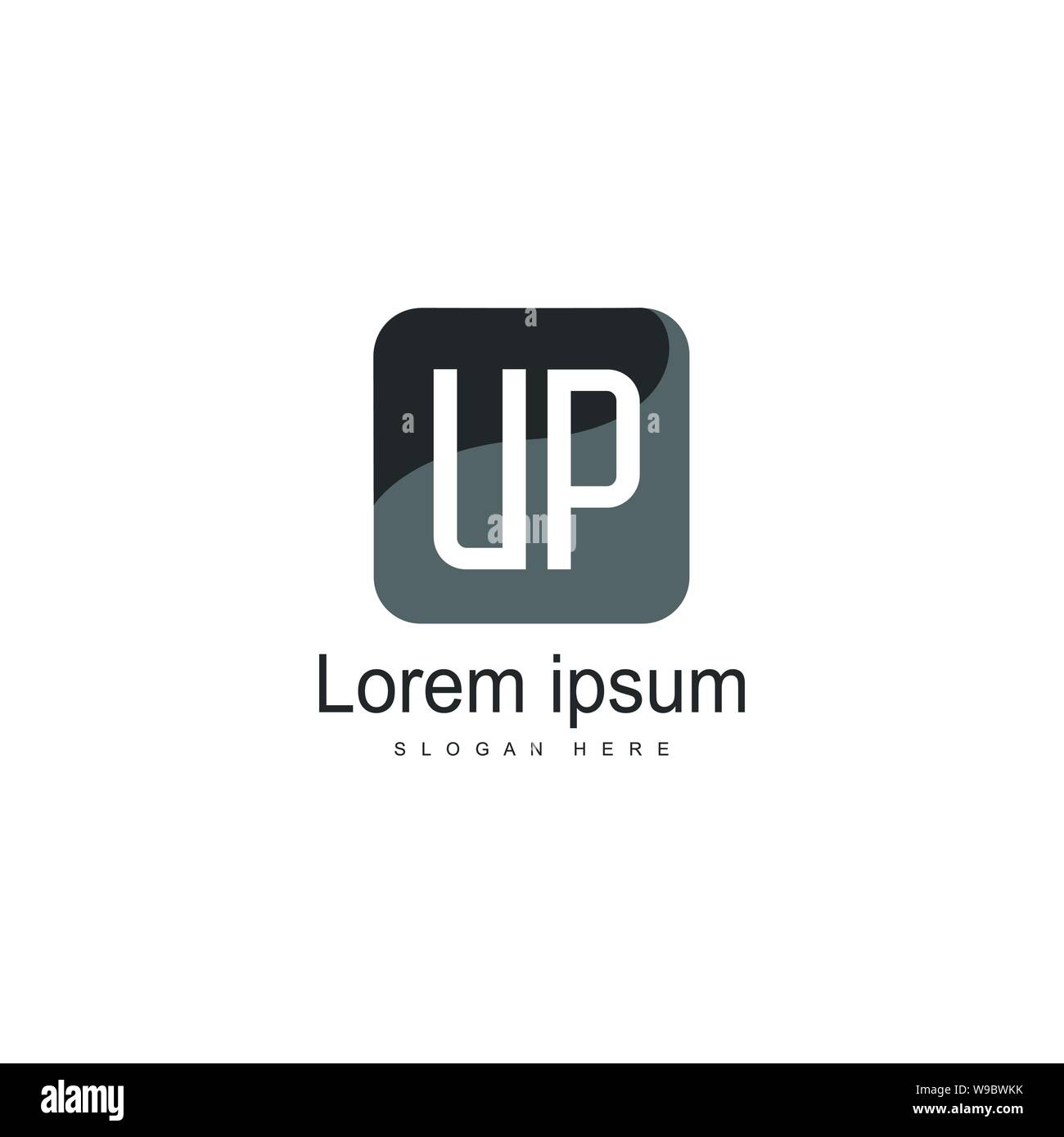 UP Letter Logo Design. Creative Modern UP Letters Icon Illustration