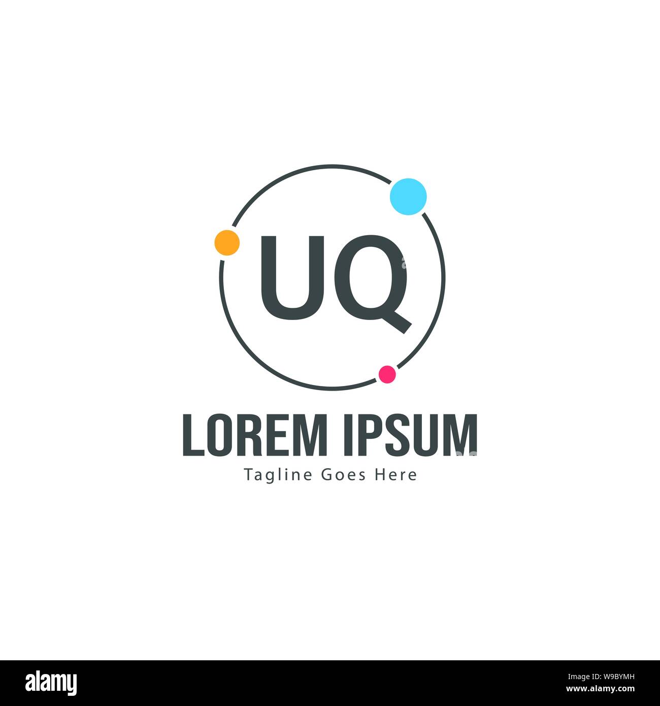 UQ Letter Logo Design. Creative Modern UQ Letters Icon Illustration ...
