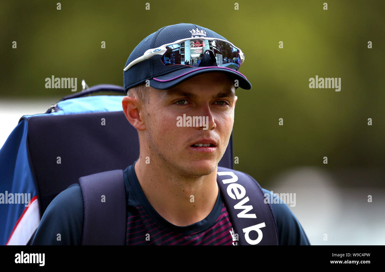 England's Sam Curran during a nets session at Lord's, London Stock ...