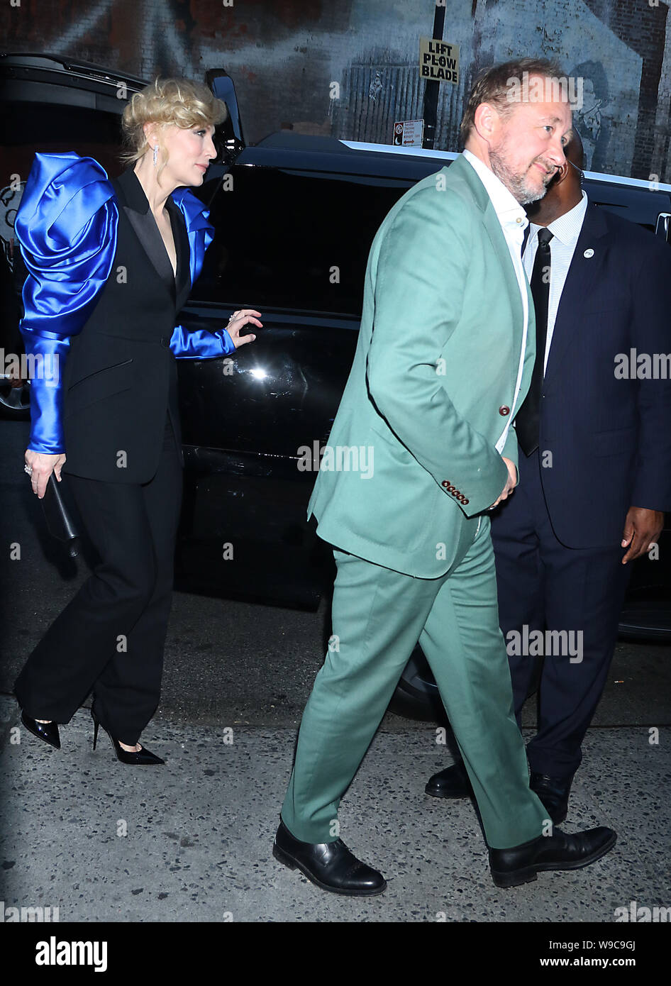 New York, NY, USA. 12th Aug, 2019. Cate Blanchrtt, Andrew Upton, attend UA screening of Where'd You Go Bernadette at the Metrograph in New York. August 12, 2019 Credit: RW/MediaPunch/Alamy Live News Stock Photo