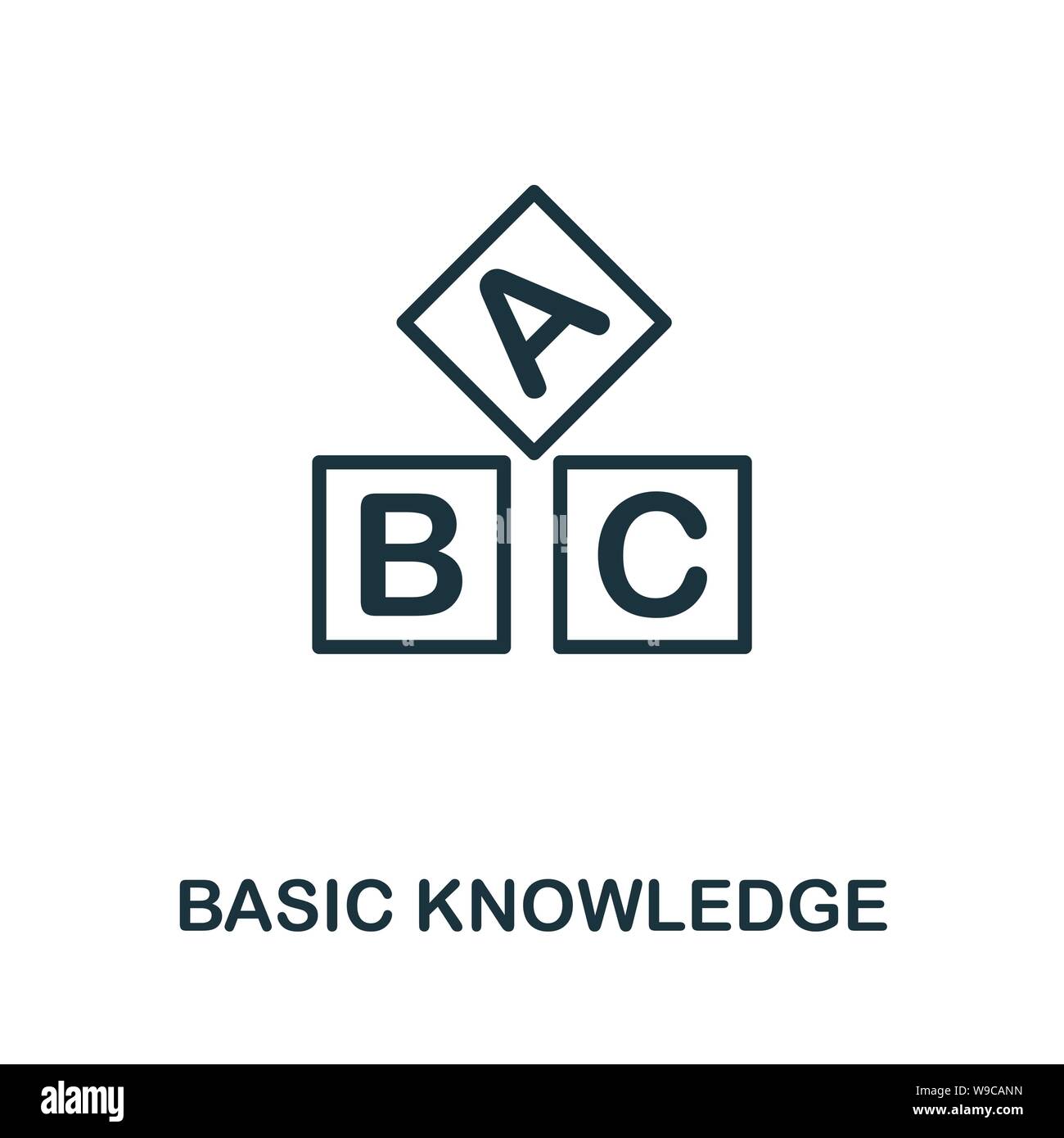 Basic Knowledge vector icon symbol. Creative sign from education icons ...