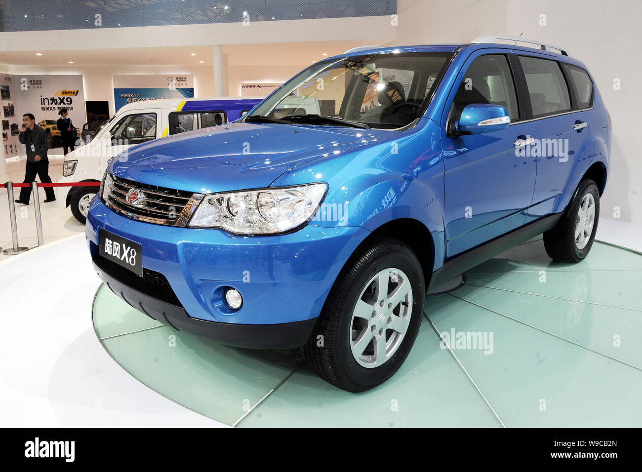 A JMC (Jiangling Motors Co., Ltd.) Landwind X8 is seen on display at the 13th Shanghai International Automobile Industry Exhibition, known as Auto Sha Stock Photo