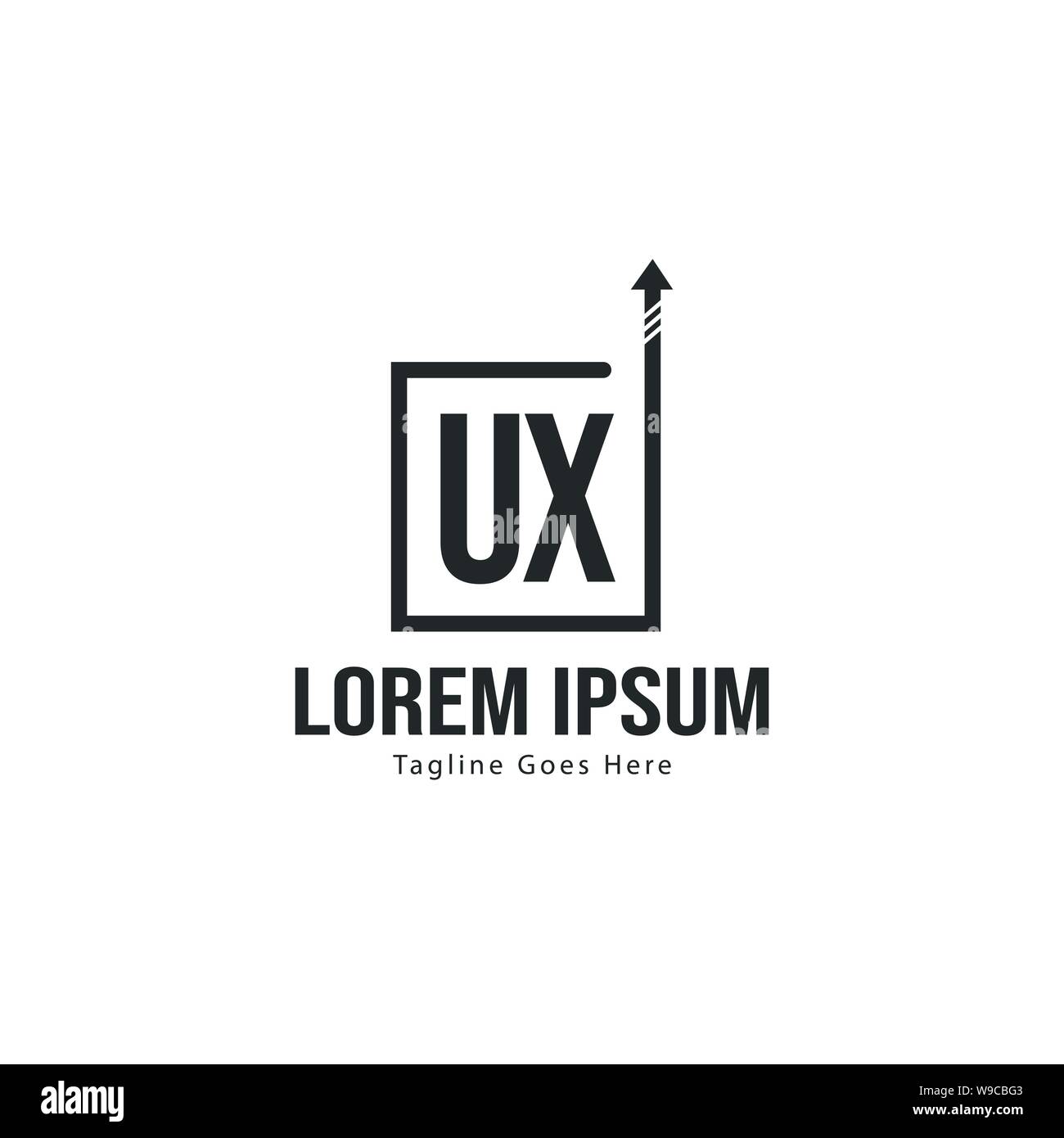 UX Letter Logo Design. Creative Modern UX Letters Icon Illustration ...