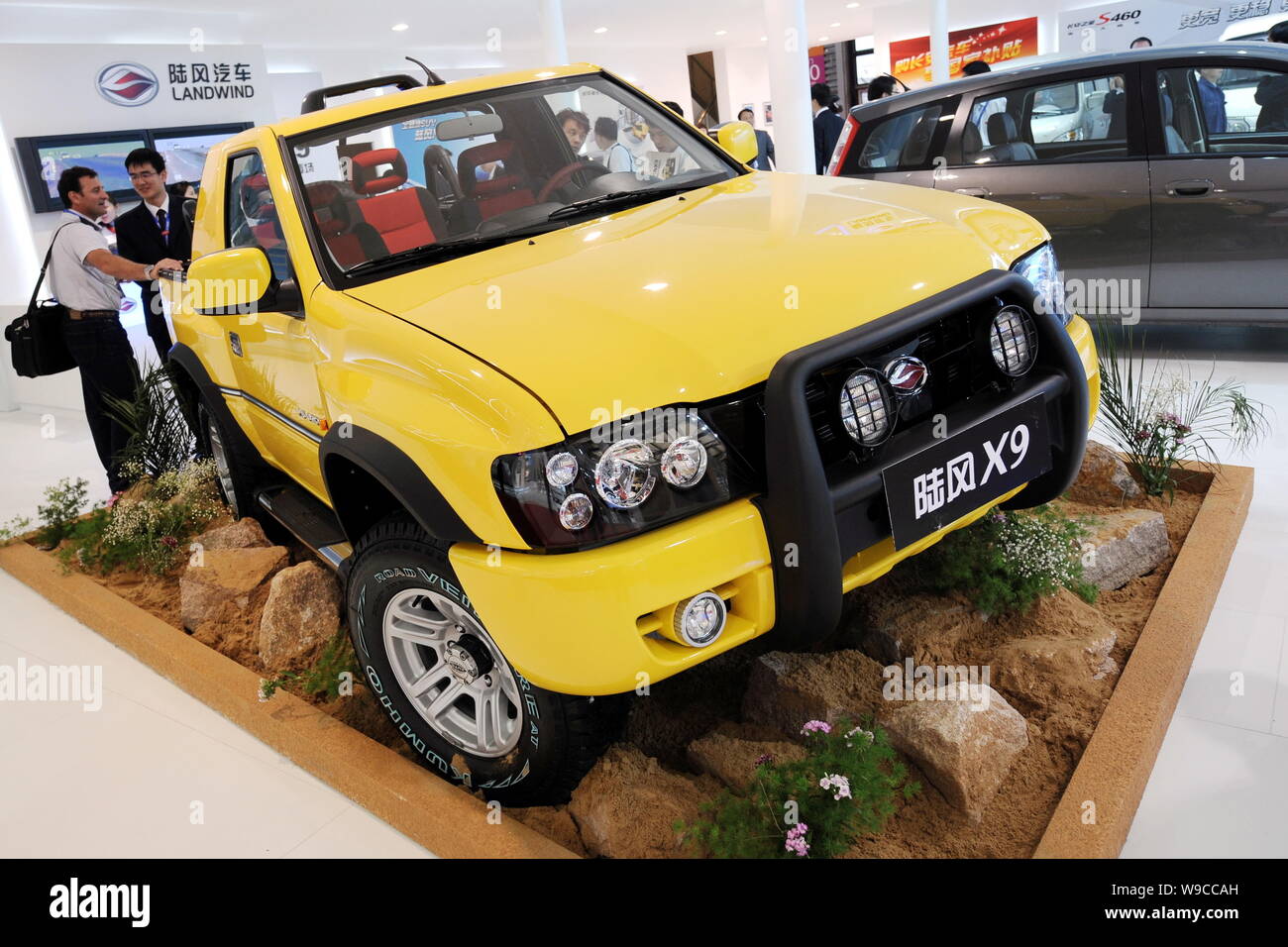 A JMC (Jiangling Motors Co., Ltd.) Landwind X9 is seen on display at the 13th Shanghai International Automobile Industry Exhibition, known as Auto Sha Stock Photo
