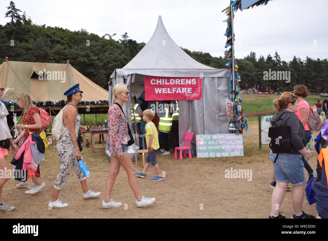 Latitude Festival, Henham Park, Suffolk, UK July 2019. Childrens welfare  tent in kids area Stock Photo - Alamy