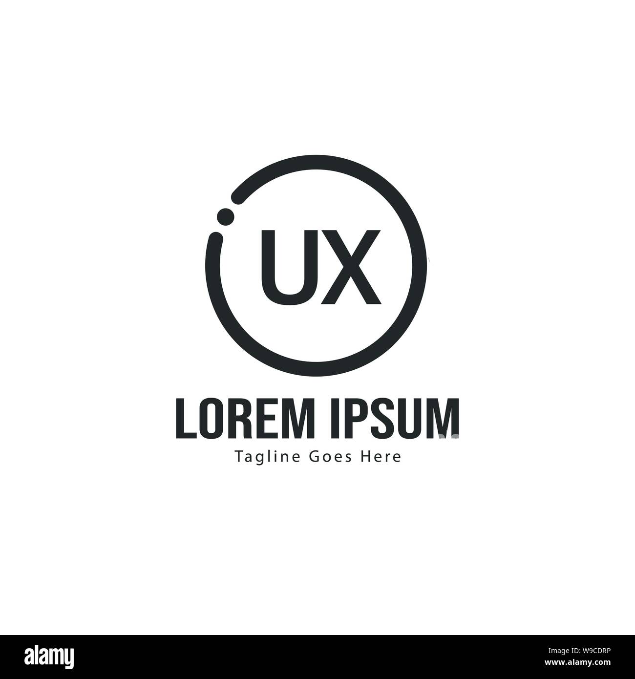 UX Letter Logo Design. Creative Modern UX Letters Icon Illustration ...