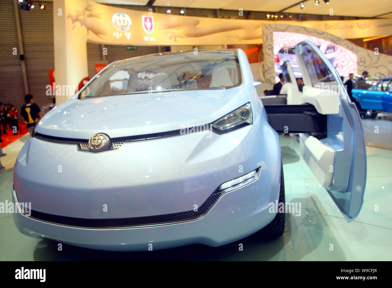 A Brilliance Auto EV (Electric Vehicle) Concept is seen on display at