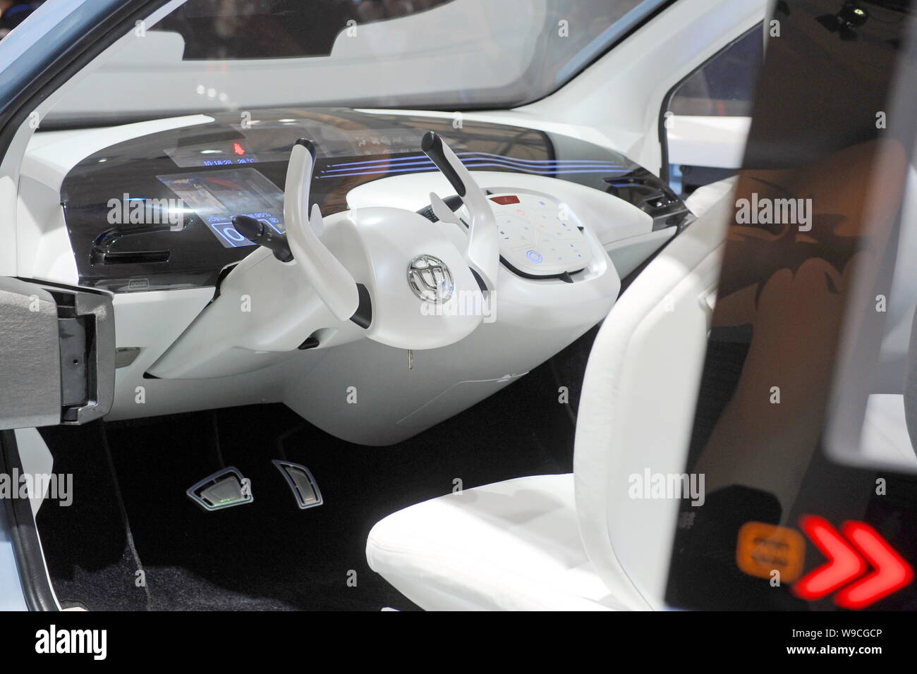 A Brilliance Auto EV (Electric Vehicle) Concept is seen on display at