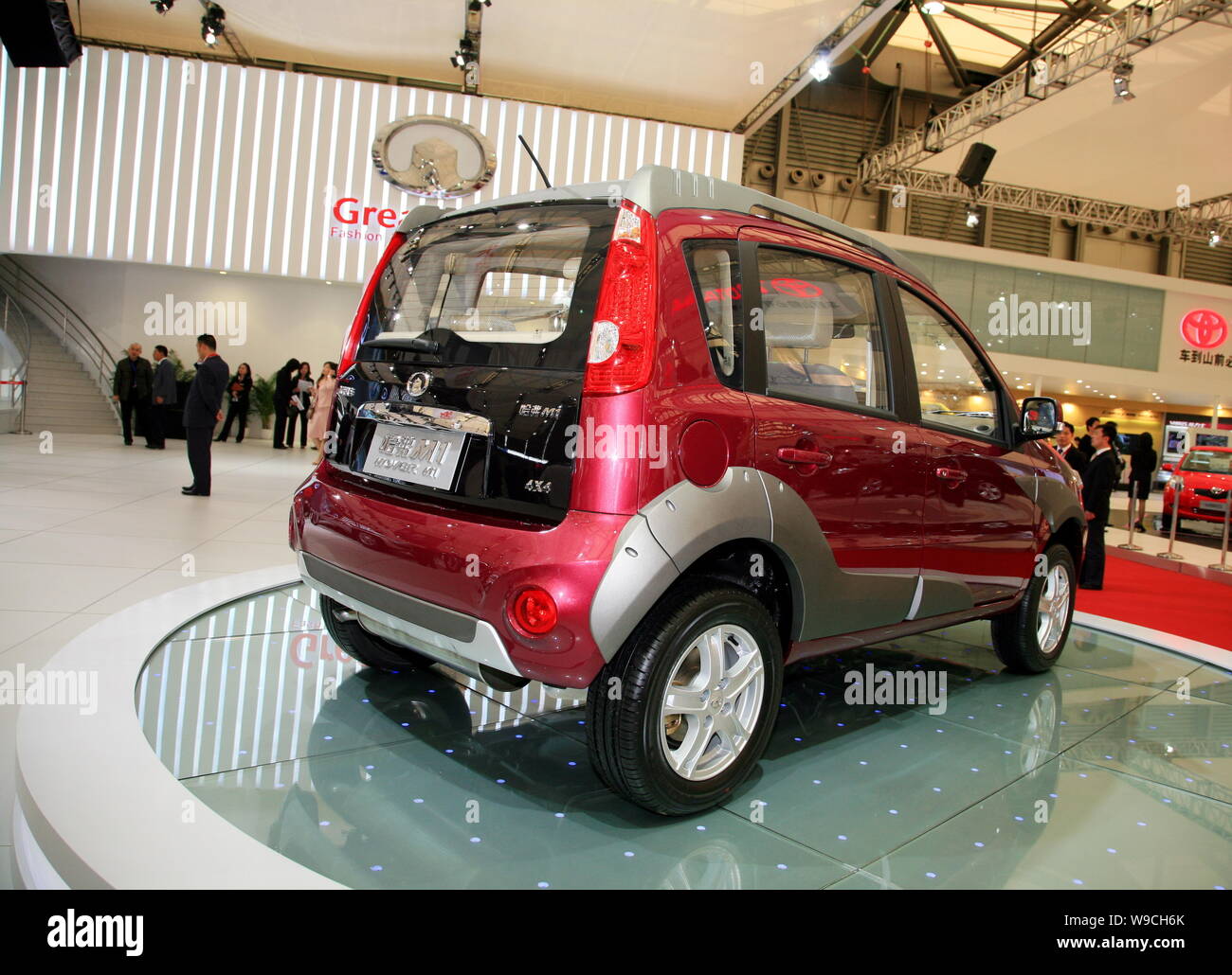 A Great Wall Hover M1 is seen on display at the 13th Shanghai International Automobile Industry Exhibition, known as Auto Shanghai 2009, in Shanghai, Stock Photo
