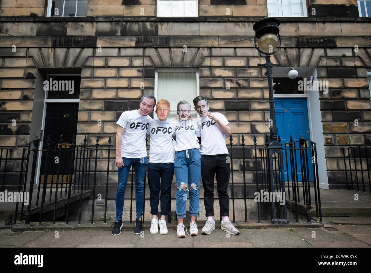 Young activists from Our Future, Our Choice held a protest outside the Scottish Conservative's HQ in Edinburgh to warn that a no-deal Brexit threatens the future of the Union. Stock Photo