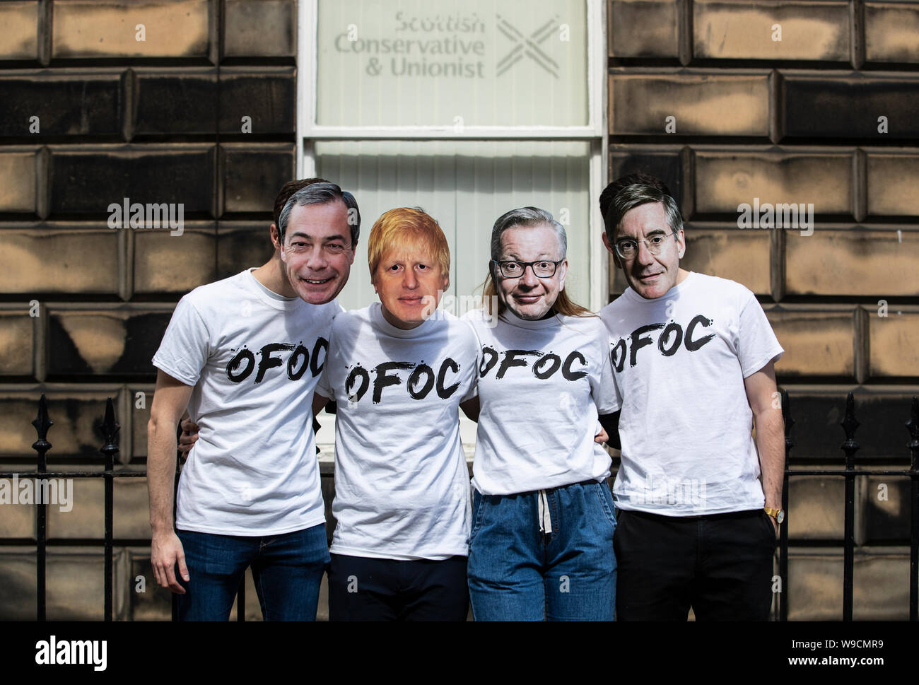 Young activists from Our Future, Our Choice held a protest outside the Scottish Conservative's HQ in Edinburgh to warn that a no-deal Brexit threatens the future of the Union. Stock Photo