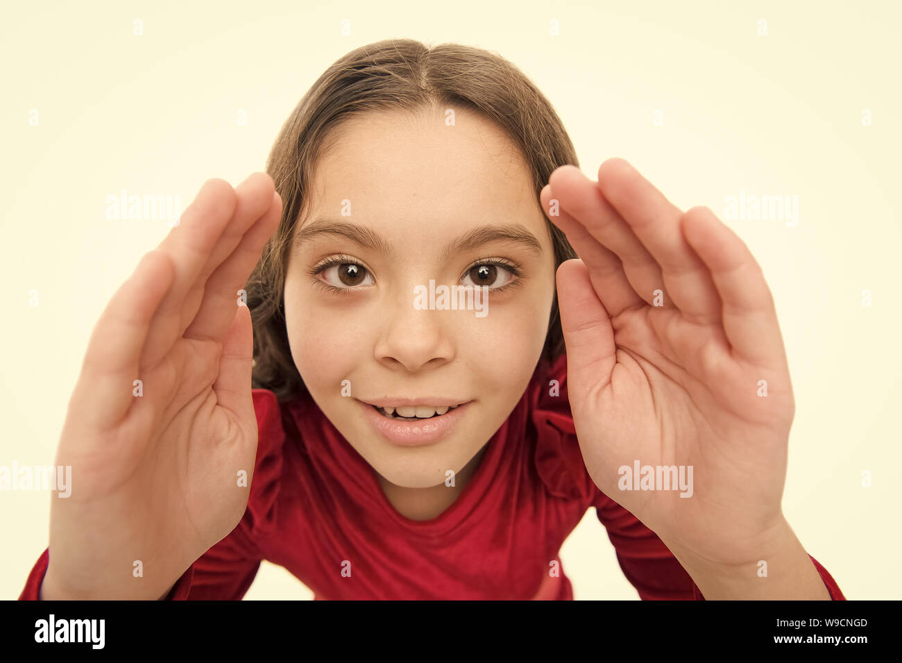 Let Me Look Closer Kid Girl Long Healthy Shiny Hair On White