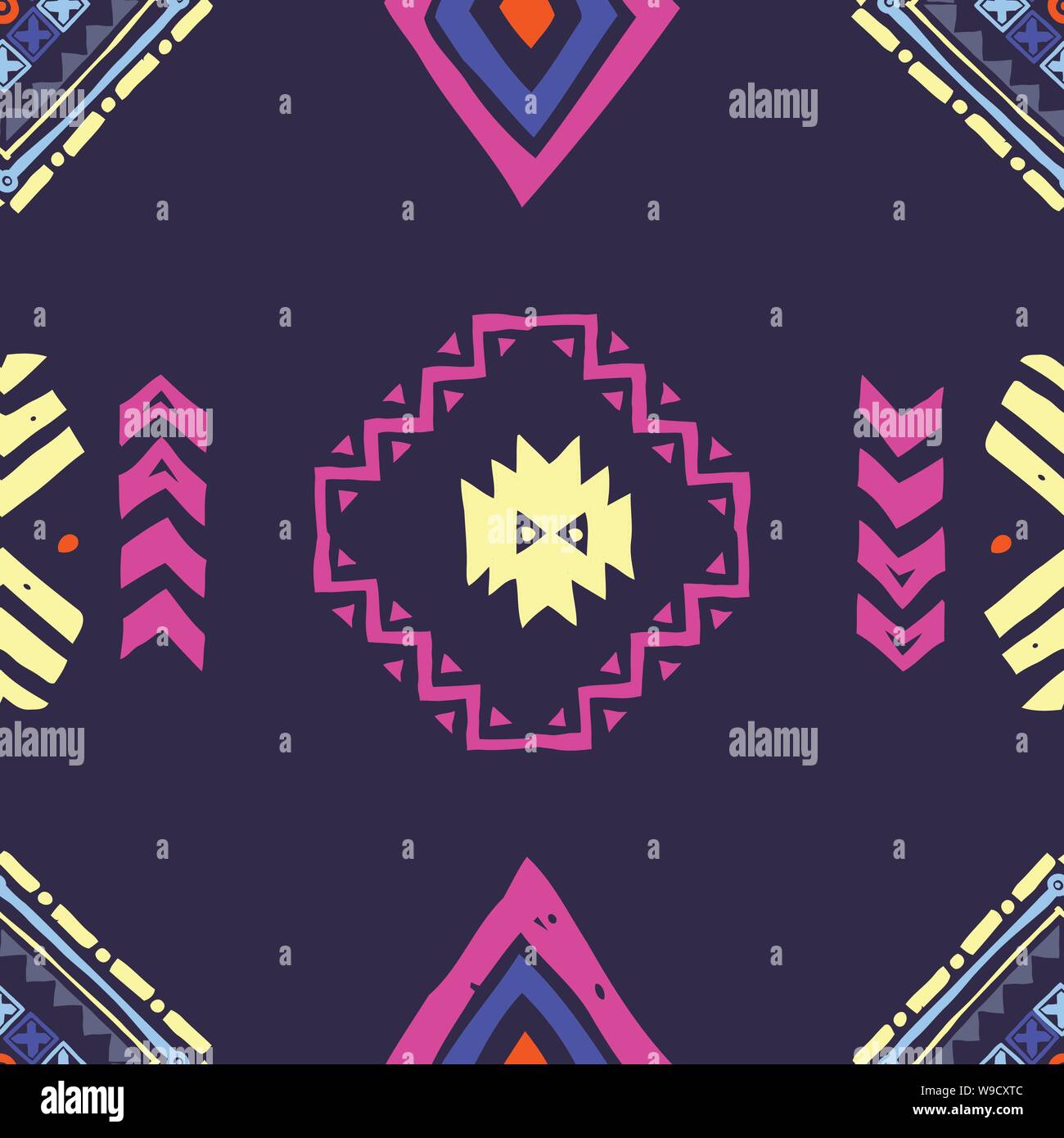 Seamless Ethnic pattern. Tribal vector abstract background Stock Vector ...