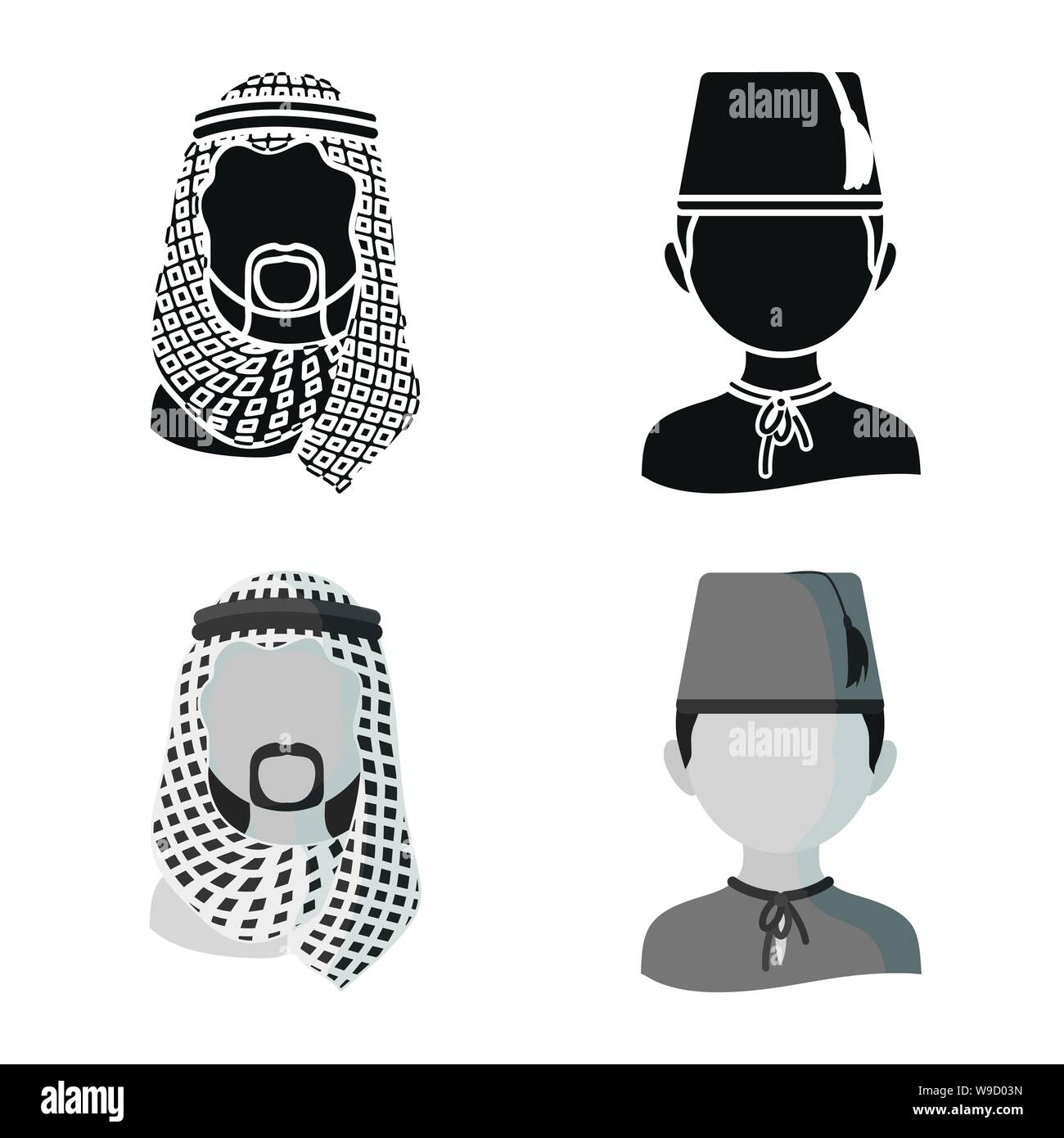 Vector design of imitator and resident icon. Collection of imitator and ...