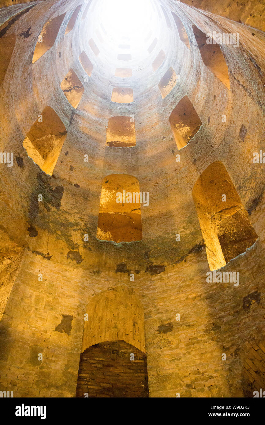 The Pozzo di San Patrizio (English: St. Patrick's Well) is a historic well (16th century) in Orvieto, Umbria, central Italy. Stock Photo