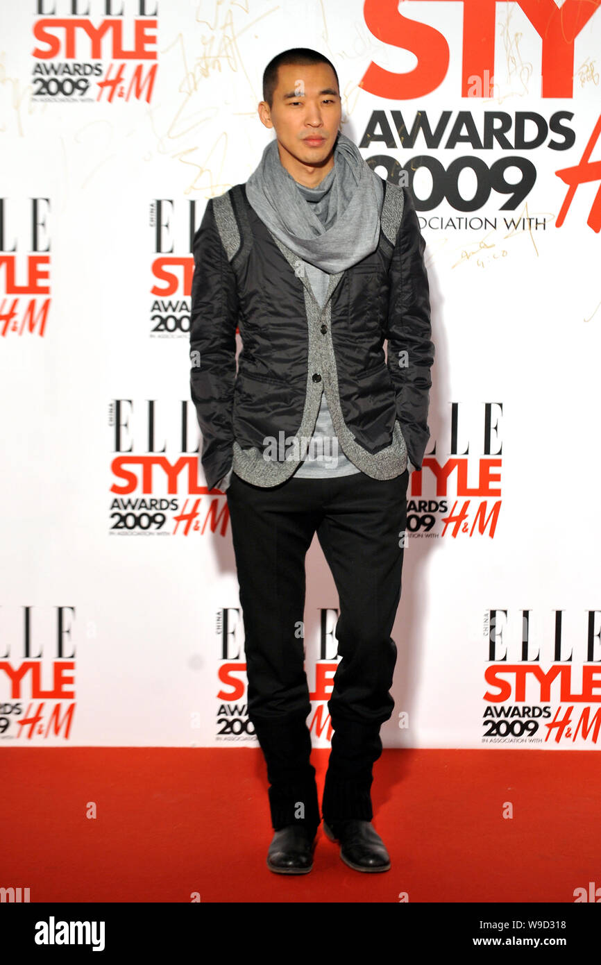 Taiwanese singer Stanley Huang is seen at the red carpet ceremony of ELLE Style Awards 2009 in Shanghai, China, 17 December 2009. Stock Photo