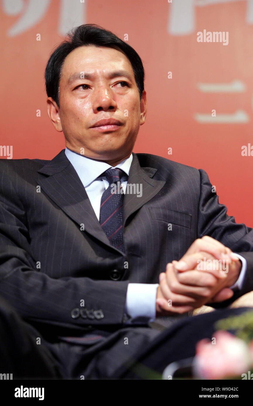 Chen Fashu, Chairman of Newhuadu Industrial Group Co., Ltd., is seen