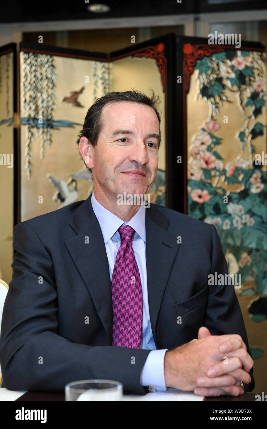 Peter Biche, President of the Washington Wizards club, is seen during a press conference in Shanghai, China, Monday, 7 September 2009.   The Washingto Stock Photo