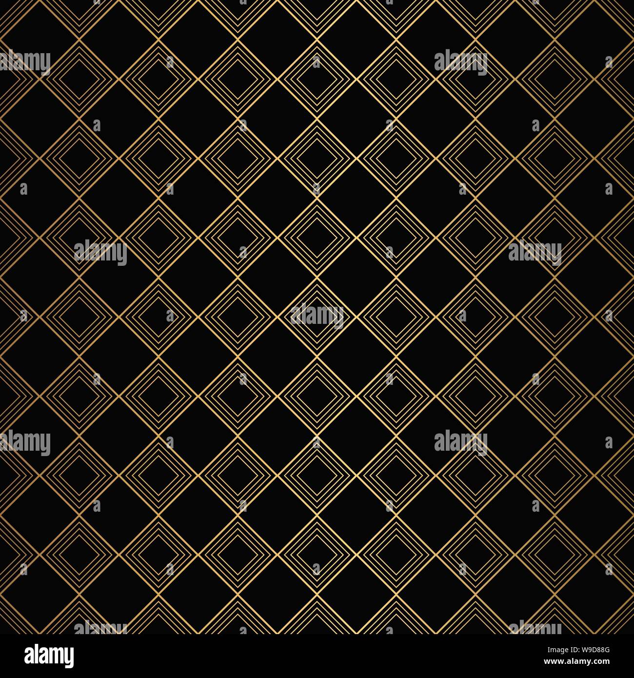 Art Deco Pattern. Seamless black and gold background Stock Vector Image ...