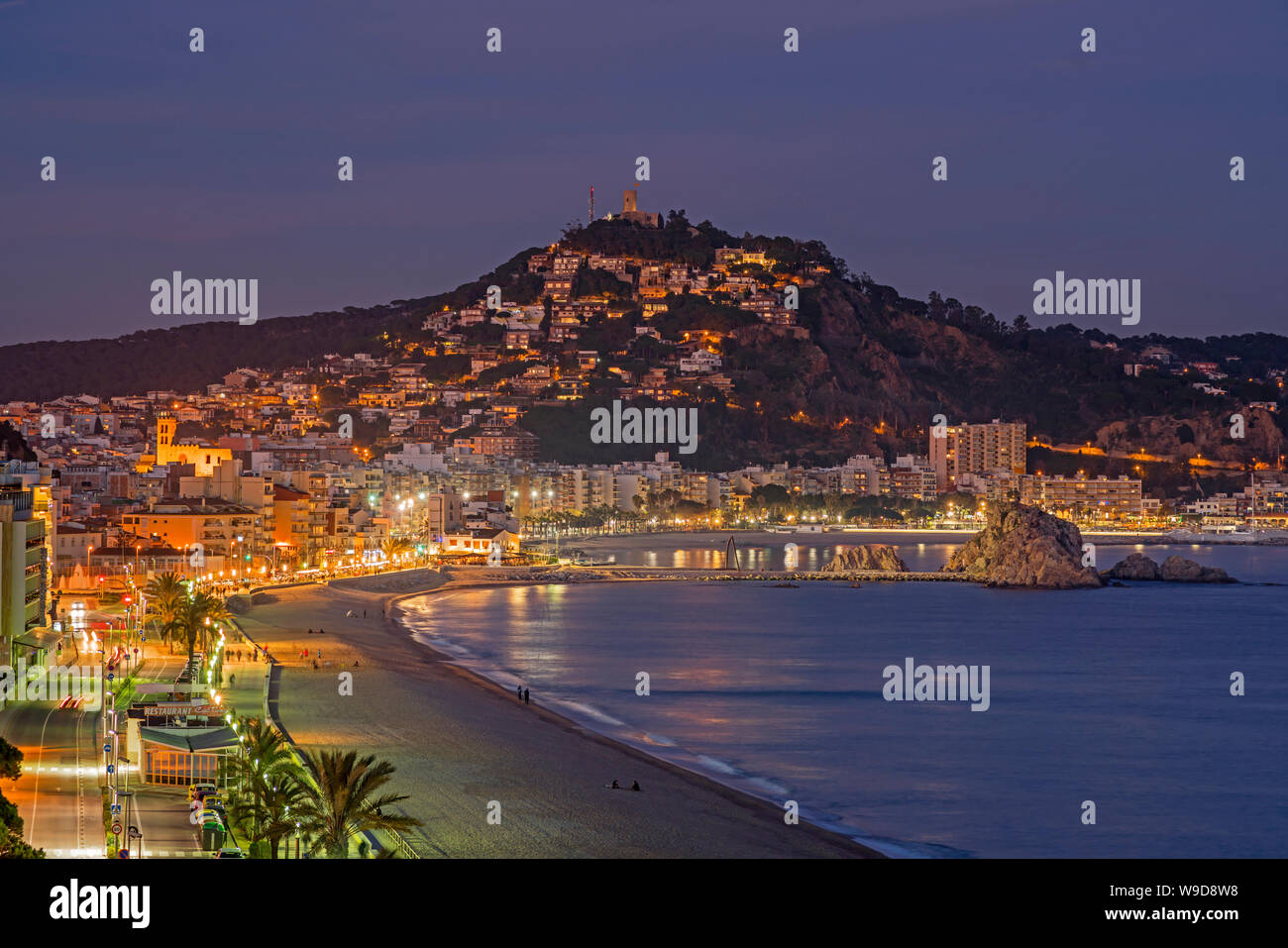 Sabadell Beach Old Town Blanes Costa Brava Gerona Catalonia Spain Stock Photo Alamy