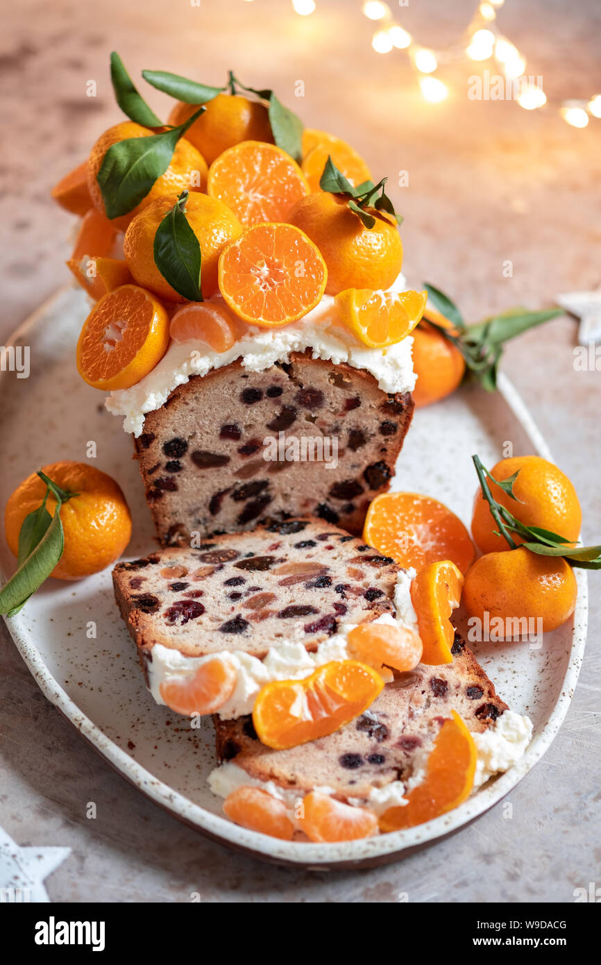 Christmas fruit cake Stock Photo Alamy