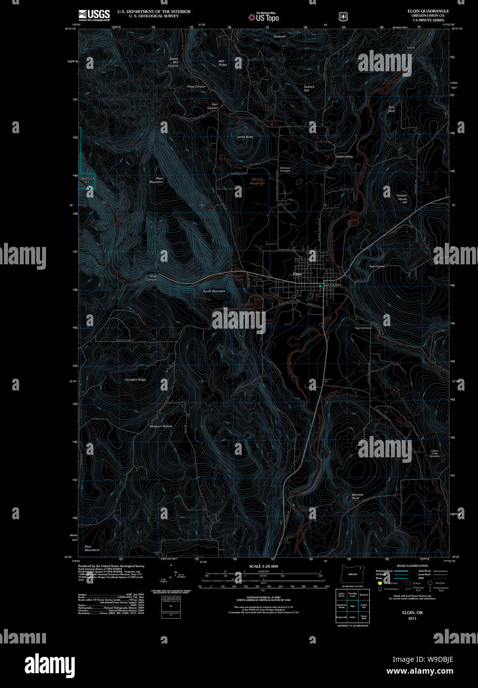 Map of elgin hires stock photography and images Alamy
