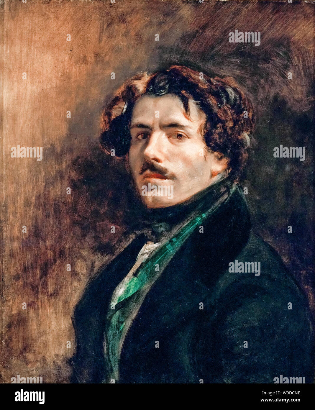 Eugène Delacroix (17981863), Self portrait, painting, circa 1837 Stock