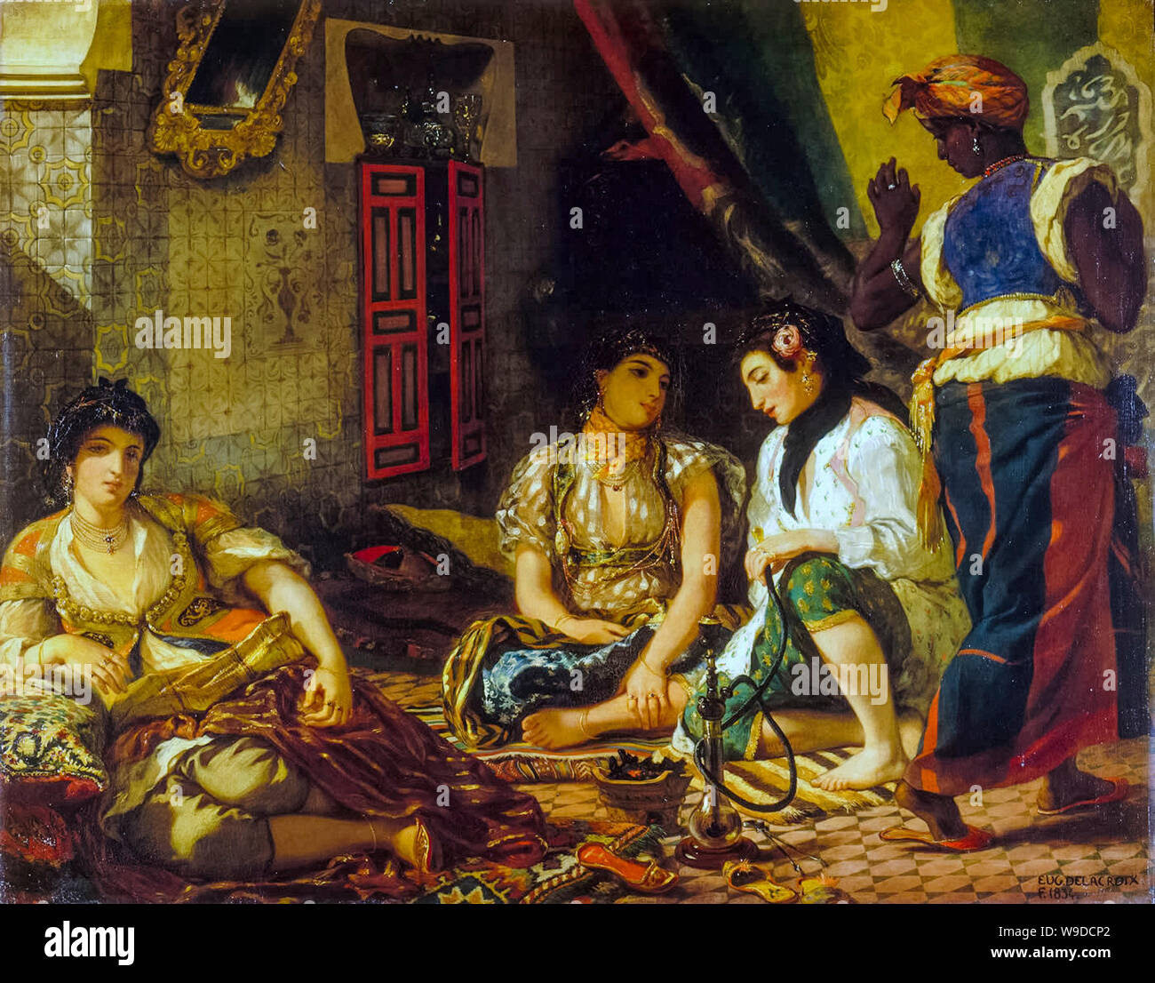 Eugène Delacroix, The Women of Algiers, painting, 1834 Stock Photo